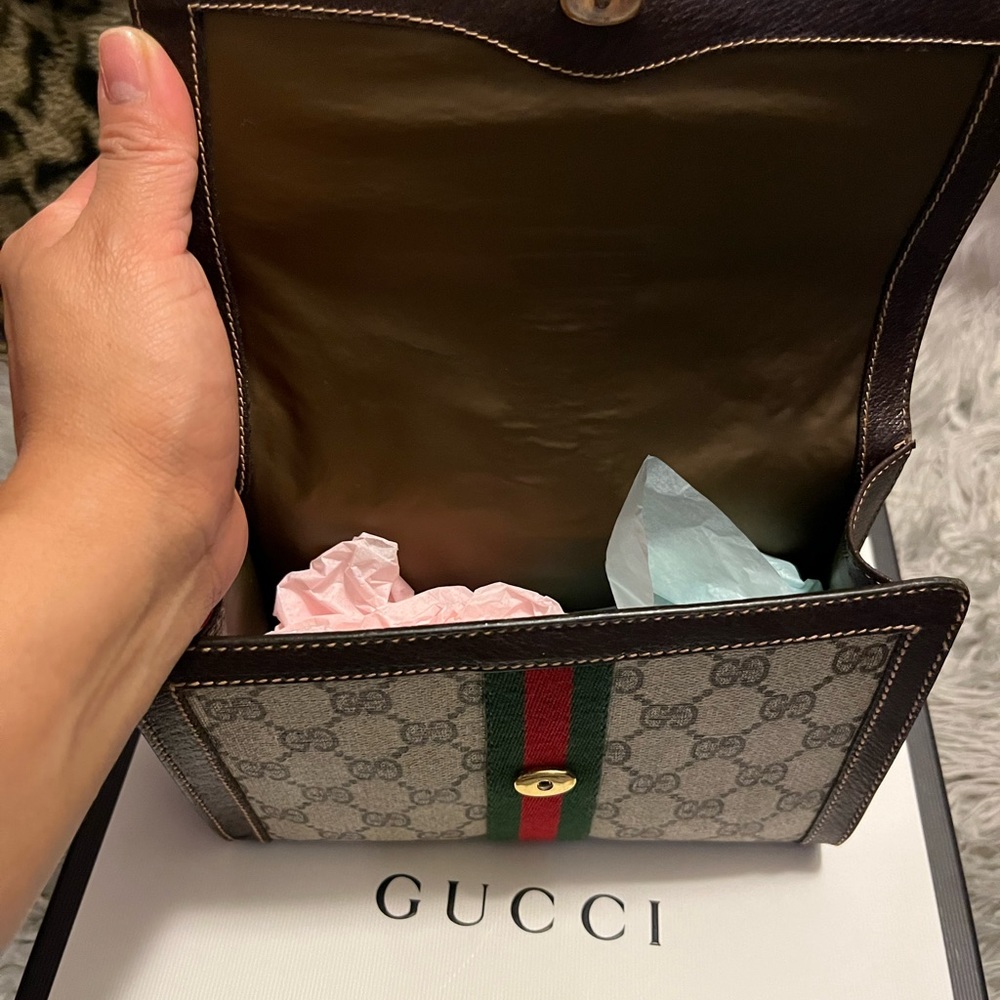 GUCCI canvas/clutch/wallet/ wristlet authentic Gucci GG monogram vintage new!🔥🔥 - Picture 6 of 13